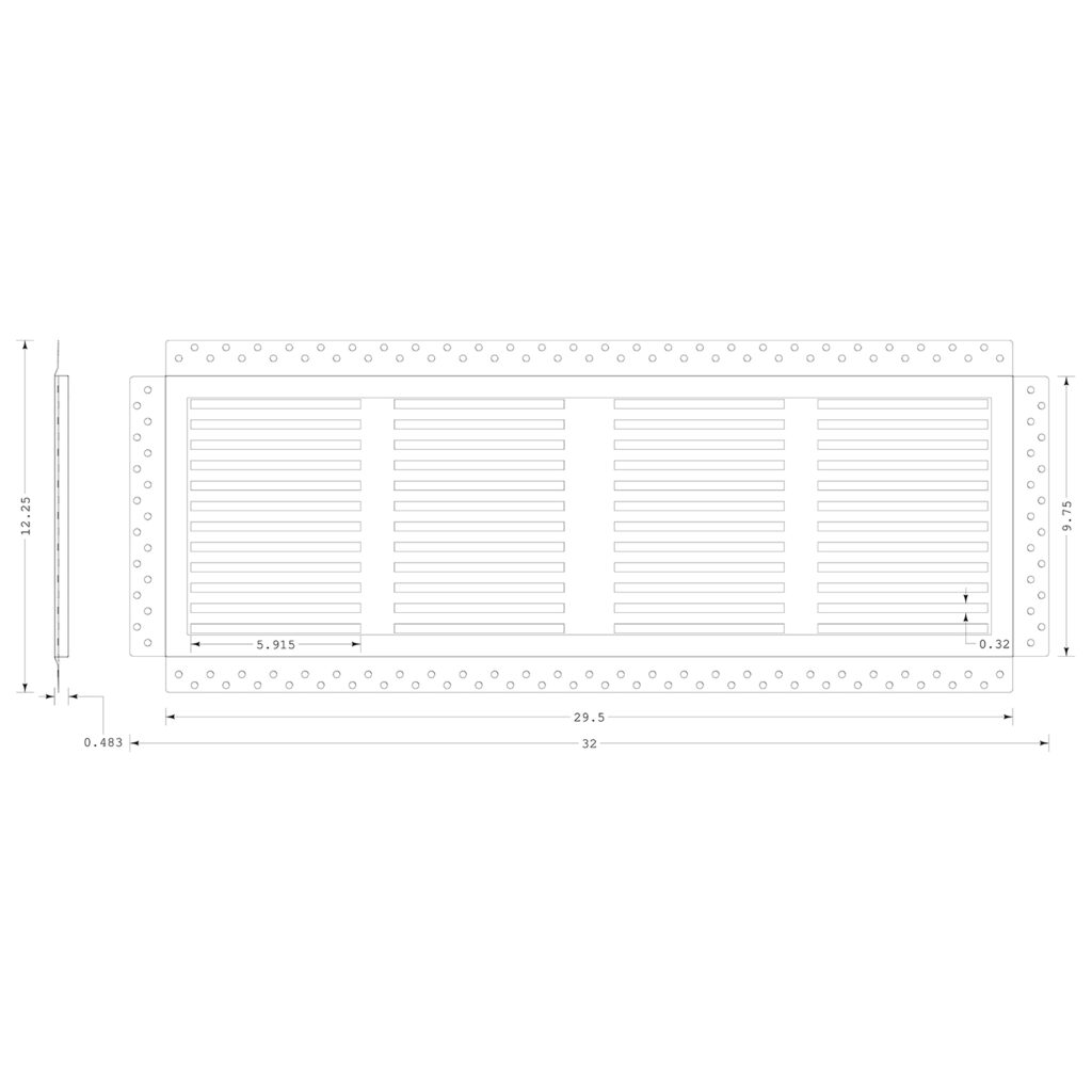 Flush Removable Cold Air Return Cover, 30″ x 8″ Made2Match